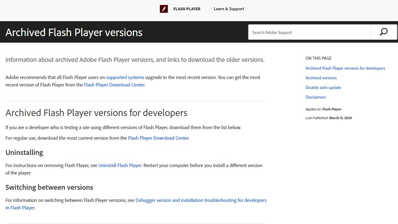 Adobe Flash Player v34.0.0.201官方版截图