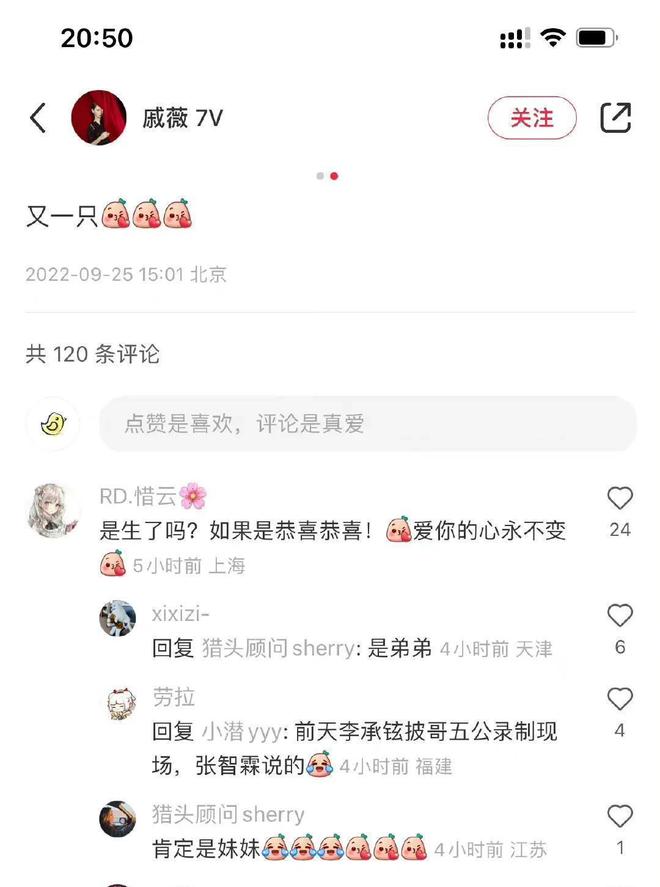 戚薇发文透露二胎已生 李承铉亲口承认