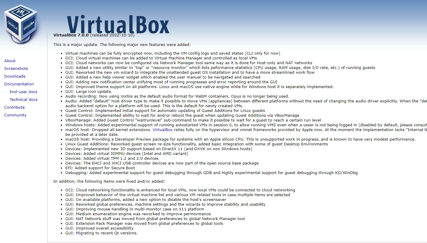 VirtualBox 7.0 发布：引入了新的VirtualBox 3D堆栈