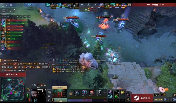 Dota 2 TI11小组赛报告：小黑英勇输出全开，RNG以1-0战胜SQ！