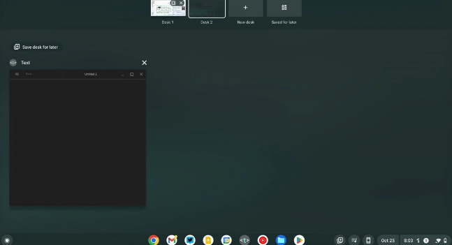 谷歌ChromeOS 107发布：新增保存虚拟桌面的功能