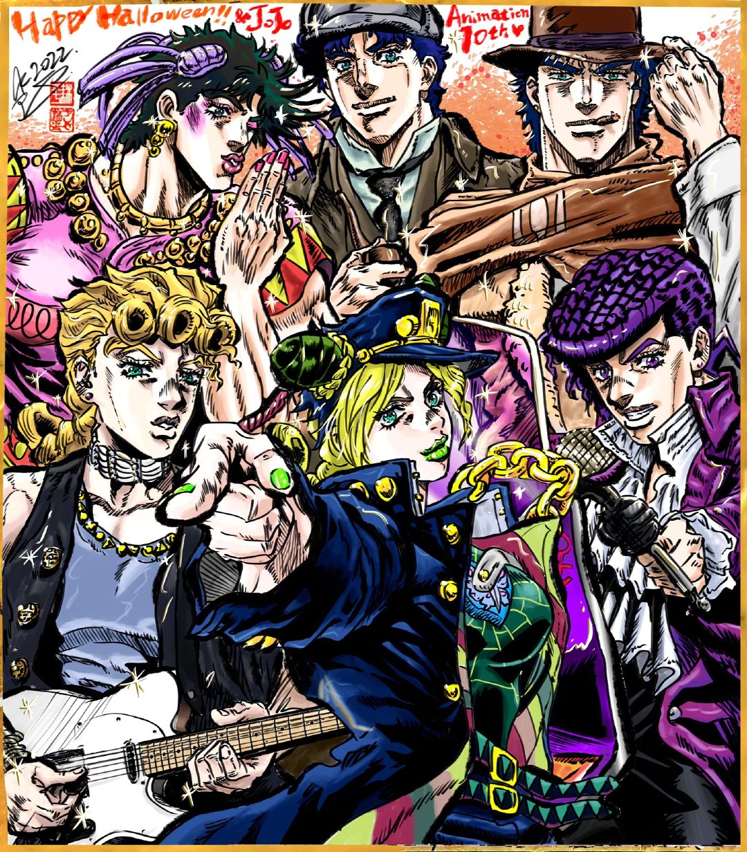 《JOJO的奇妙冒险》作画监督2022年万圣节＆动画10周年贺图公开！