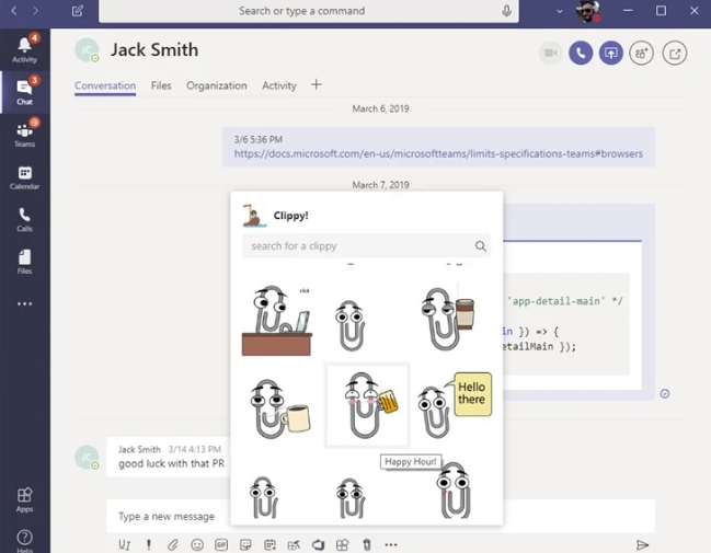 微软Office大眼夹回归：现已出现在 Microsoft Teams 中的表情包