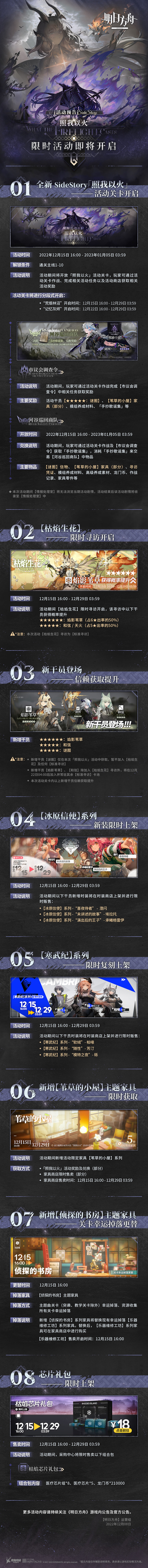 《明日方舟》SideStory「照我以火」活动即将开启