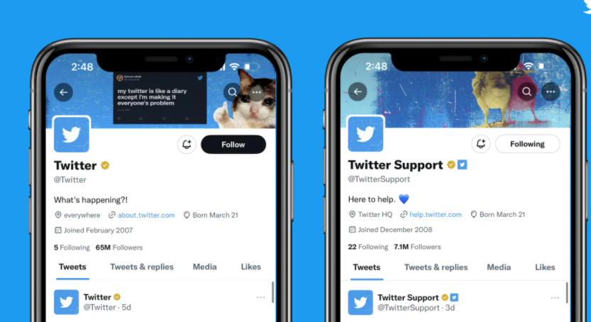 Twitter宣布推出Blue for Business，为企业品牌带来付费认证标志