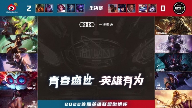 《英雄联盟》微博杯半决赛赛报：TheShy奎因尽兴到底 Light三杀兵不血刃 WBG3-0EDG.Y