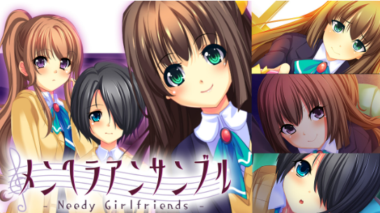 《暂译：梅赫拉合奏- Needy Girlfriends -(メンヘラアンサンブル - Needy Girlfriends -)》Steam版将于1月25日发布，被3个女主角包围的视觉小说游戏