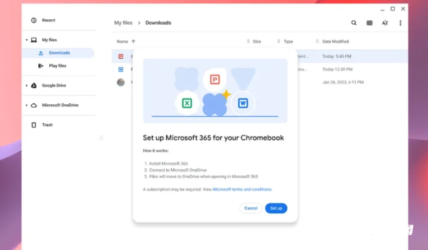 谷歌ChromeOS将集成Microsoft 365：可下载安装微软全家桶