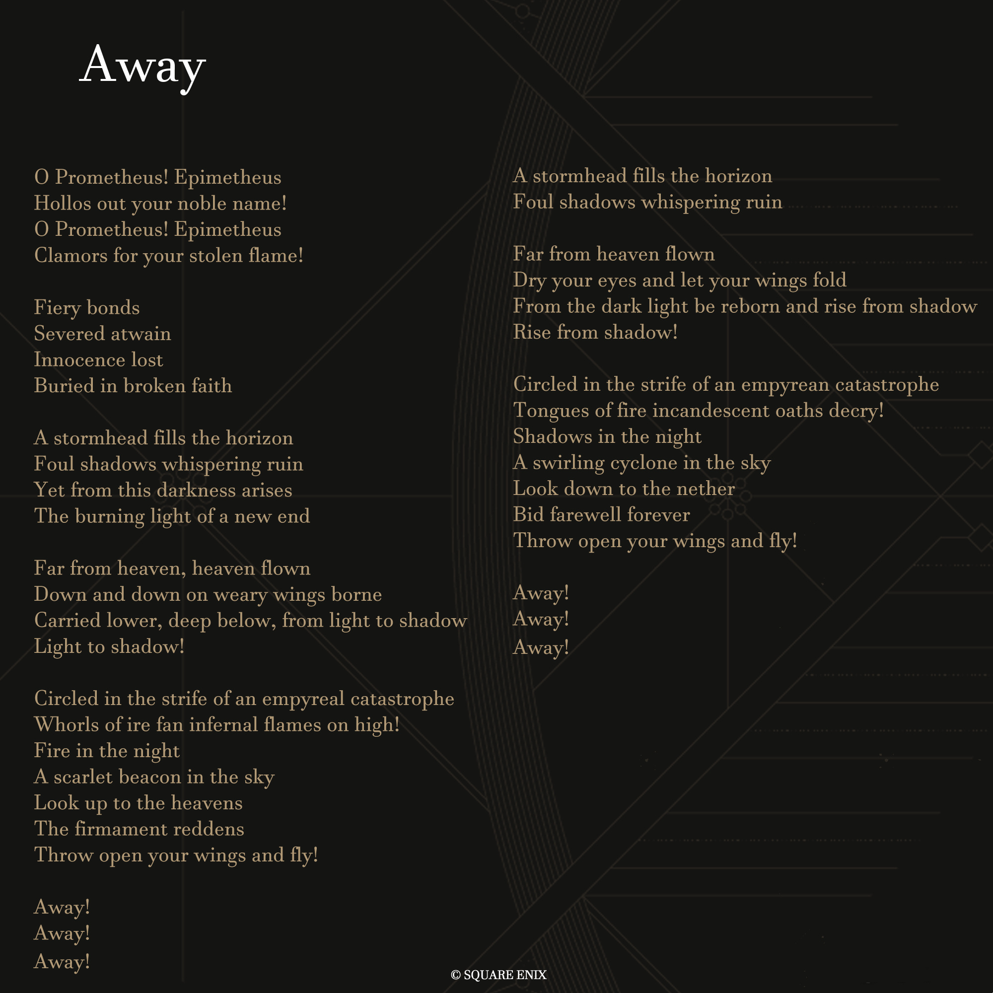 《最终幻想16》不死鸟主题曲“Away”试听片段