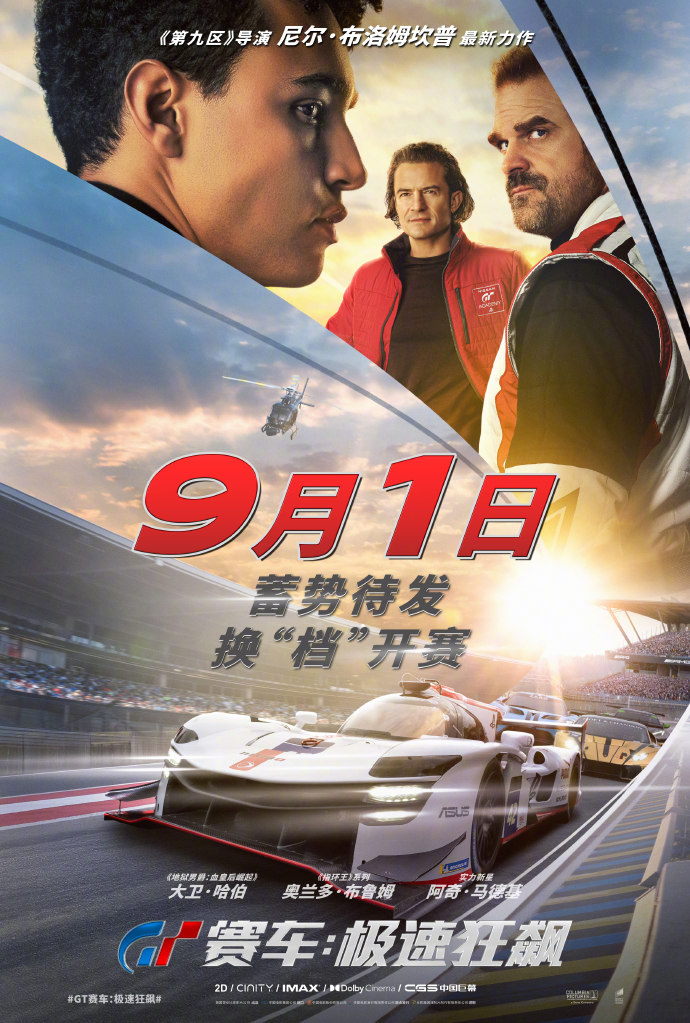 《GT赛车：极速狂飙》宣布改档9月1日上映