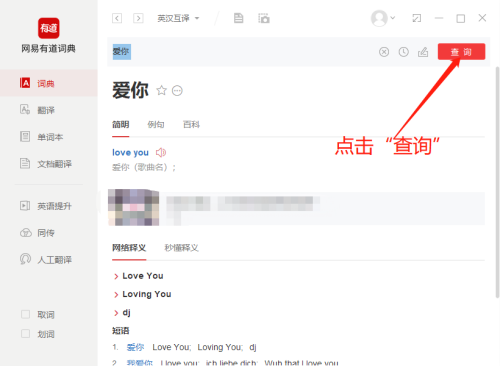 《有道词典》怎么查询单词