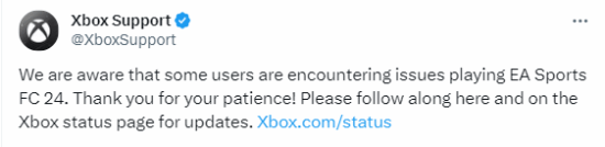 玩家反馈Xbox《FC 24》出现匹配BUG 搜索比赛显示对手已离开
