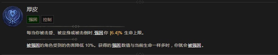 《暗黑破坏神4》厚皮技能有什么作用