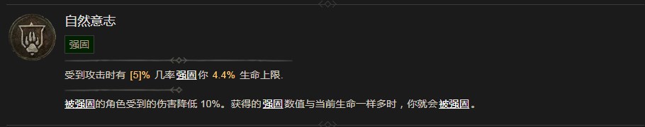 《暗黑破坏神4》自然意志技能有什么作用