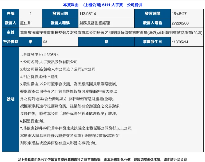 经典游戏IP易主，《仙剑奇侠传》与《轩辕剑》版权即将全球范围内寻找新东家