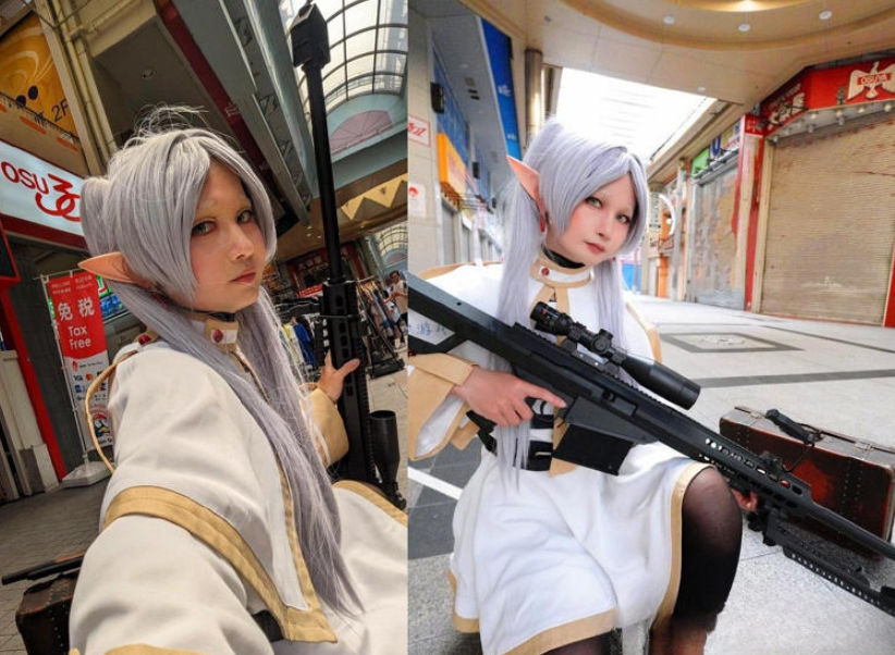 名古屋大须Cosplay盛事：芙莉莲扛“枪”亮相，颠覆传统成热议焦点