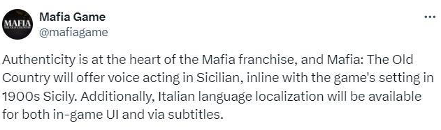 《四海兄弟：故乡》革新游戏体验：西西里语全程配音，还原最纯粹的黑帮风情