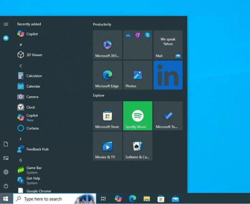 微软Windows10革新体验：开始菜单内置账号管理器，三种布局测试进行时