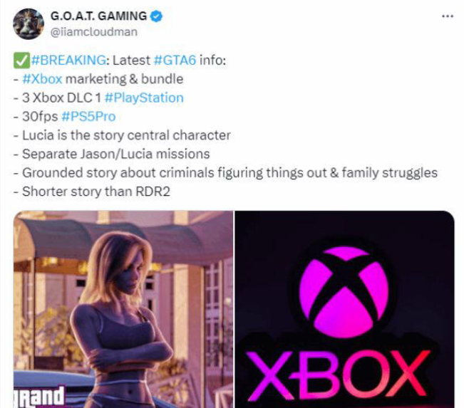 《GTA6》新情报大放送：PS5 Pro性能争议与Xbox超值同捆套餐