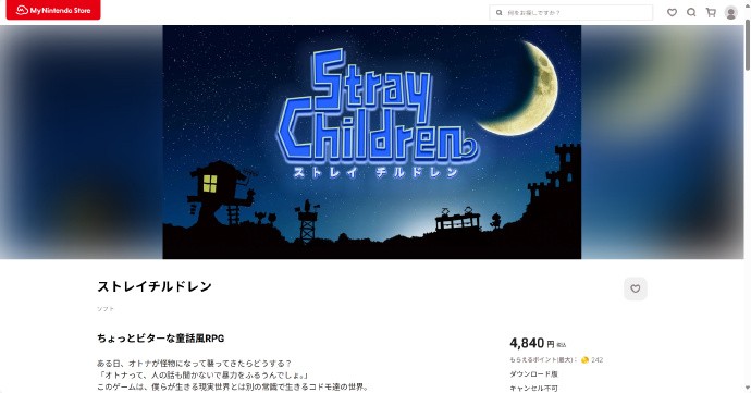 Onion Games新作《Stray Children》今天发售，日区售价4480日元