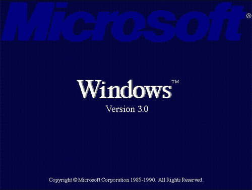 Microsoft Windows 3.0发布于1990年