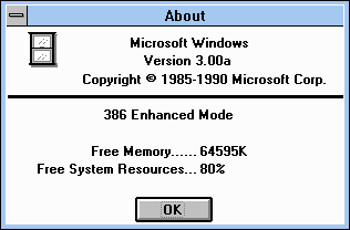 Windows 3.00a发布于1991年10月