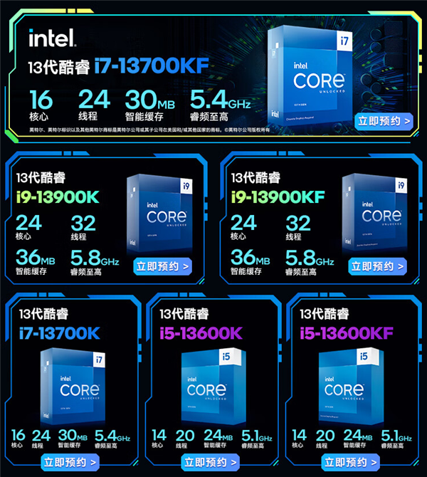 Intel 13代酷睿处理器正式发布：国行售价揭晓