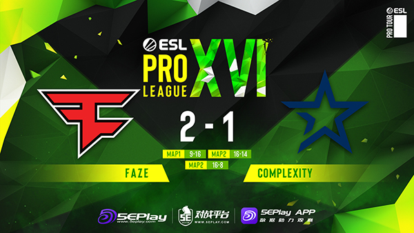 FaZe Triumphs Over Complexity 2-1 in EPL S16 Elimination Match as RAIN Secures MVP