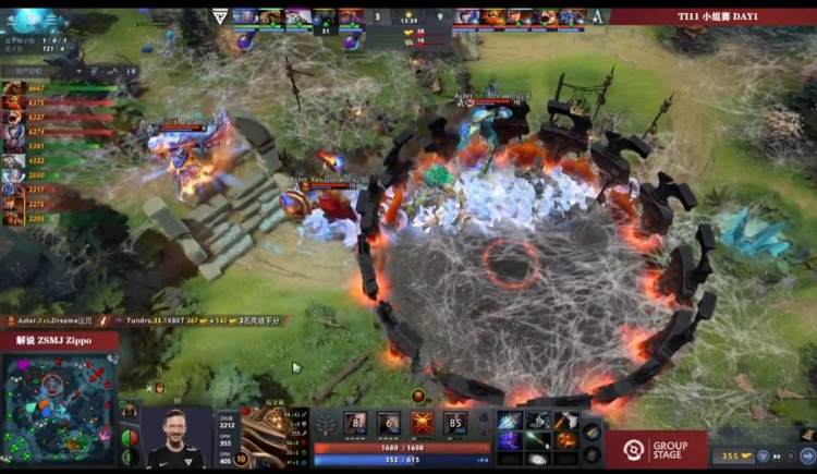 Dota2 Ti小组赛赛报：Ori的獸成功单杀9神海民 Aster 1-0 碾压Tundra