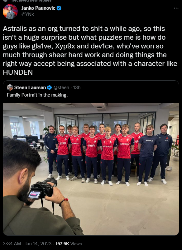 HUNDEN重写历史：Astralis功勋选手们惊人全家福