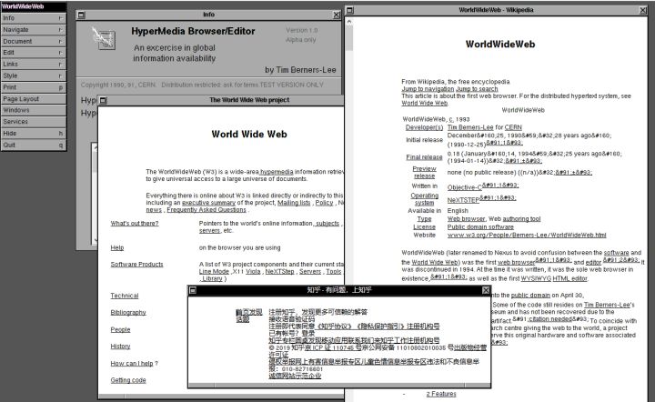 蒂姆·伯纳斯-李于1990年发明了第一个网页浏览器WorldWideWeb