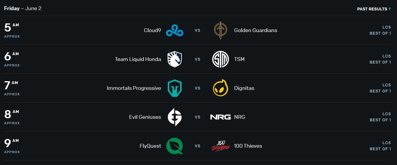 LCS夏季赛开赛时间公布：6月2日开赛，揭幕战C9 vs GG，决赛8月末