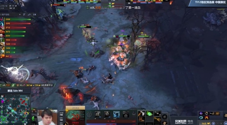 《DOTA2》TI12中国预选赛赛报：XinQ土猫天秀化石蛋团战建功 Ghost水人无限超神 XG扳回一城